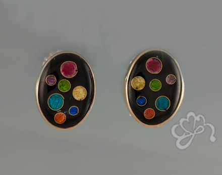CMR040 Colorful Bubbles Post Earrings